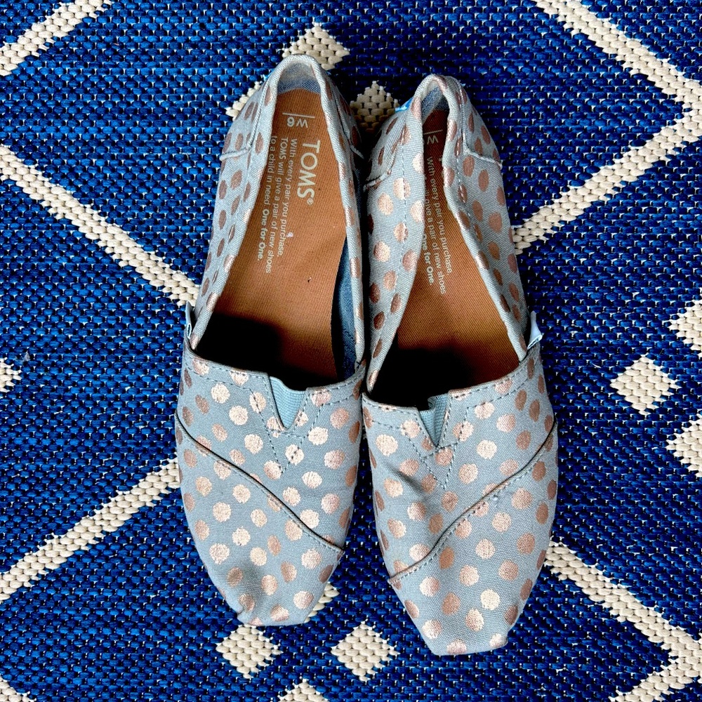 Toms Avalon Drizzle Grey/Rose Flats